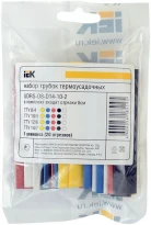 Набор термоусадочных трубок IEK UDRS-D8-D14-10-3 ТТУ 8/4, 10/5, 12/6, 14/7 З, С, К, Ч, Б (20х8см/упак) IEK