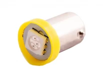 Светодиодная автолампа BA9S 5050 1SMD 12V желтая 1 диод LEDUA