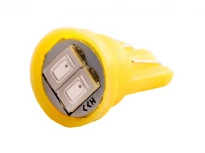 Автолампа светодиодная T10-5630-2SMD 12V 2LED желтая LEDUA