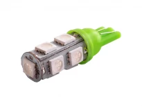 Светодиодная авто лампа T10-5050-9SMD зеленый 24V (9 шт) 11x31мм LEDUA