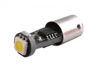 Светодиодная автолампа BA9S-5050-1SMD 12V белый 6500K с обманкой LEDUA