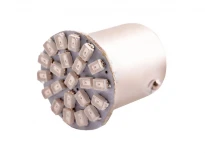 Автолампа светодиодная T25-1157 1206 22SMD желтый 24V 18x21мм LEDUA