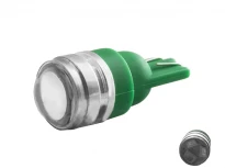 Светодиодная авто лампа T10 2835 3SMD с линзой зеленая 12V 28.2x12 LEDUA