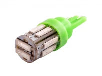 Светодиодная авто лампа T10-7020-10SMD зеленый 12V 10 диодов 7020 LEDUA