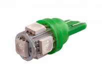 Светодиодная автолампа T10-5050-5SMD 24V зеленая 11x28мм LEDUA