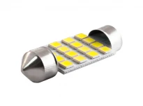 Светодиодная автолампа S85 39x13мм 16SMD 2835 белый 6500K 12V LEDUA