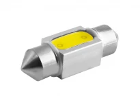 Светодиодная автомобильная лампа S85 31мм COB белый 12V 6500K LEDUA