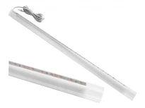 Світлодіодна пластикова кліпса для підсвітки скляних полиць 12V/DC 2.4W 500 мм 6500K білий провід 2 м прозорий корпус LEDUA