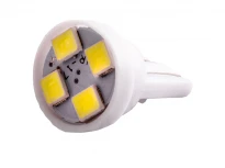Светодиодная авто лампа T10-3528-4SMD 24V белая 6500K 11x17мм LEDUA