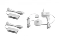 Підсвітка для скляних полиць алюмінієві анодовані кліпси (2 шт) 220V 1.44W 6500K біле світло білий провід IP20 50x21x12 LEDUA