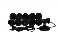 Врізна світлодіодна підсвітка для дзеркала гриму 11xE27 220V чорна IP20 провід 1,5 м пластик LEDUA