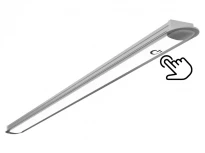 Світильник світлодіодний меблевий врізний Альфа Майстер 400 мм 12 В 6500 К 3,36 Вт IP20 сірий алюміній сенсорний LEDUA