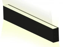 Світильник світлодіодний настінний двосторонній N39-500, 220V, 20W, 960 лм, 500 мм, 4500K, з вбудованим драйвером, чорний, LEDUA