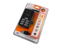 USB-хаб P-1602, 7 портів USB-A 2.0 480Mbps, з вимикачем, з активним живленням 5V, довжина кабелю 1 м, чорний, підтримка накопичувачів до 1 ТБ, LEDUA