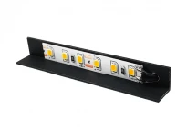 Меблевий світильник Чаруня L бічний-накладний 70х15х15 мм 0,72 Вт 12 В 6LED чорний алюмінієвий корпус жовте світло LEDUA