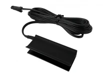 Алюмінієве чорне кріплення для підсвітки скляних полиць 12V 0,24W 6LED червоне світло провід 2 м 50x21x12 мм скло 3-9,6 мм LEDUA