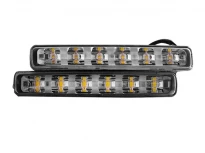 Денні ходові вогні HDX-D059 12V білі 6x2 LED IP65 182x25x45 мм 6500K 50000 годин LEDUA