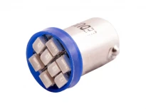 Светодиодная автолампа BA9S-1206-8SMD 12V синий 17.5x11.5мм 50000ч LEDUA