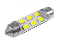 Светодиодная авто лампа S85 36х10мм 6SMD 3528 12V 6500K белый LEDUA