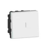 Переключатель двухполюсный 2 модуля 20А 250V MOSAIC NEW 077063L белый Legrand