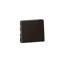 Выключатель кнопочный EASYLED 2 модуля 6А 250V MOSAIC NEW 079140L черный матовый Legrand