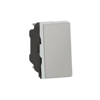Выключатель кнопочный 1 модуль 6А 250V MOSAIC NEW 079230L алюминий Legrand