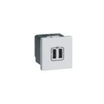 Розетка USBx2 Type-A 2 4A 5V 12W 2 модуля MOSAIC NEW 278594L белый Legrand