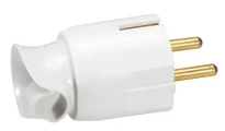 Белая вилка для электроприборов 2К+З 50172 Legrand