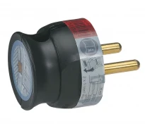 Черная штепсельная вилка 2К 16А 50184 Legrand