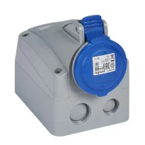 Розетка накладная 16A 2К+З 230V IP44 P17 Tempra Pro 555154 Legrand
