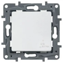 Механизм проходного 1-клавишного переключателя IP44 672200 белый Legrand Etika