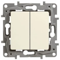 Механизм выключателя 2-клавишного слоновая кость 672302 Legrand Etika