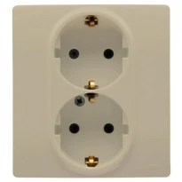 Механизм розетки (2х2К+З) 16A со шторками 672333 слоновая кость Legrand Etika