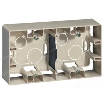 Коробка для накладного монтажа 2 поста слоновая кость Legrand Etika 672540