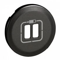Лицевая панель зарядного устройства USB графит 67956 Legrand Celiane