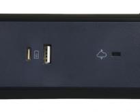 Подовжувач на 3 розетки 16A з USB A+C з УЗІП кабель 1,5м чорний преміум 694512 Legrand