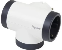 Блок поворотний на 3 бічні розетки з USB A+C білий/чорний преміум 694522 Legrand