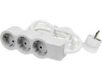 Подовжувач на 3 розетки 16A кабель 1,5м білий/сірий стандарт 694549 Legrand