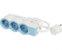 Удлинитель на 3 розетки 16A кабель 1,5м белый/синий стандарт 694551 Legrand