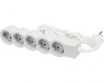 Удлинитель на 5 розеток 16A кабель 5м белый/серый стандарт 694571 Legrand