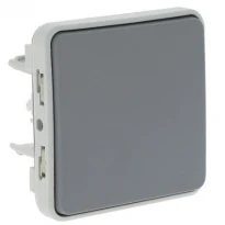 Механізм перемикача хрест 10А IP55 Plexo 69521 сірий колір Legrand