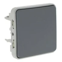 Механізм кнопки 1-клавішний 10А IP55 Plexo 69540 колір сірий Legrand