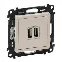 Механізм розетки USB для заряджання слонова кістка 753512 Legrand Valena Life