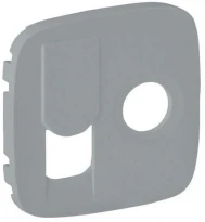 Лицьова панель телевізійної + комп'ютерної TV+RJ45 розетки алюміній 754837 Legrand Valena Allure