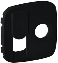 Лицьова панель телевізійної + комп'ютерної TV+RJ45 чорна розетки 754838 Legrand Valena Allure