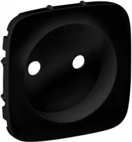 Лицьова панель силової розетки без заземлення чорна 754978 Legrand Valena Allure