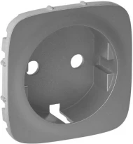 Лицьова панель силової розетки із заземленням алюміній 755207 Legrand Valena Allure