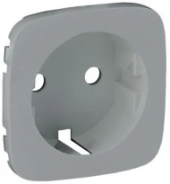 Лицьова панель силової розетки із заземленням, під провід 6мм.кв. алюміній 755257 Legrand Valena Allure