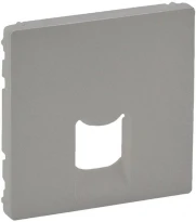 Лицевая панель телефонной / компьютерной RJ11/RJ45 розетки алюминий 755412 Legrand Valena Life