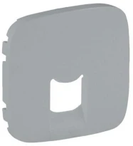 Лицьова панель телефонної/комп'ютерної RJ11/RJ45 розетки алюміній 755417 Legrand Valena Allure